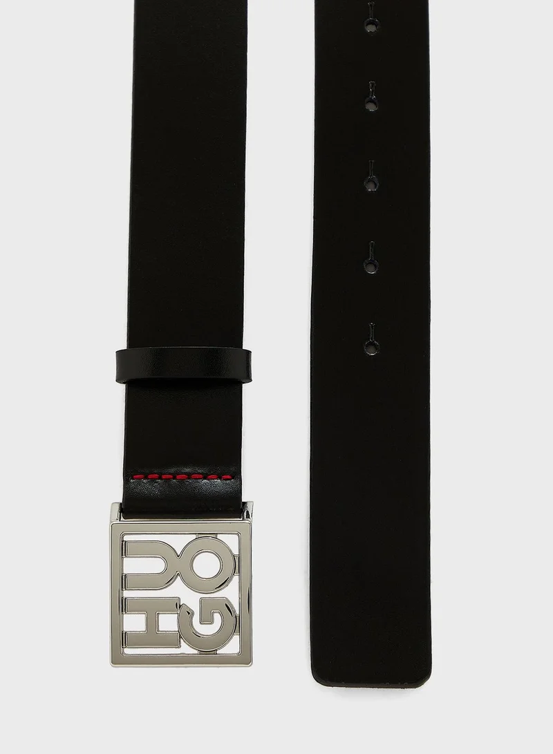 HUGO Logo Buckle Detailed Belt