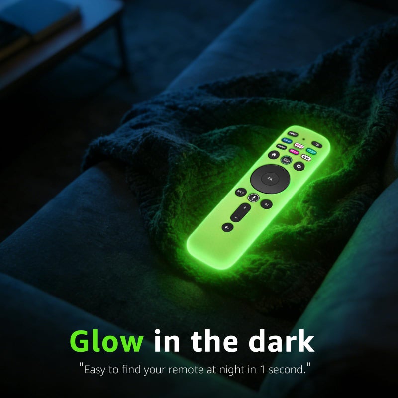Climberer [2Pack] Climberer Cover for VIZIO XRT260,Smart TV Remote Control Replacement Glow in Dark Protective Skin Case - Blue & Green (XRT260) - Image 3