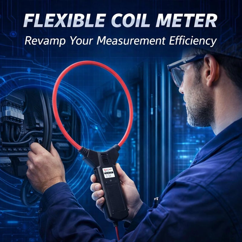 Multifunctional Flexible Coil Clamp Meter AC 0-9999A, High Resolution and Accuracy - Leakage Clamp Meter, Ground Telurometro Pinza Current Tester, Ideal for Electrical - Image 4