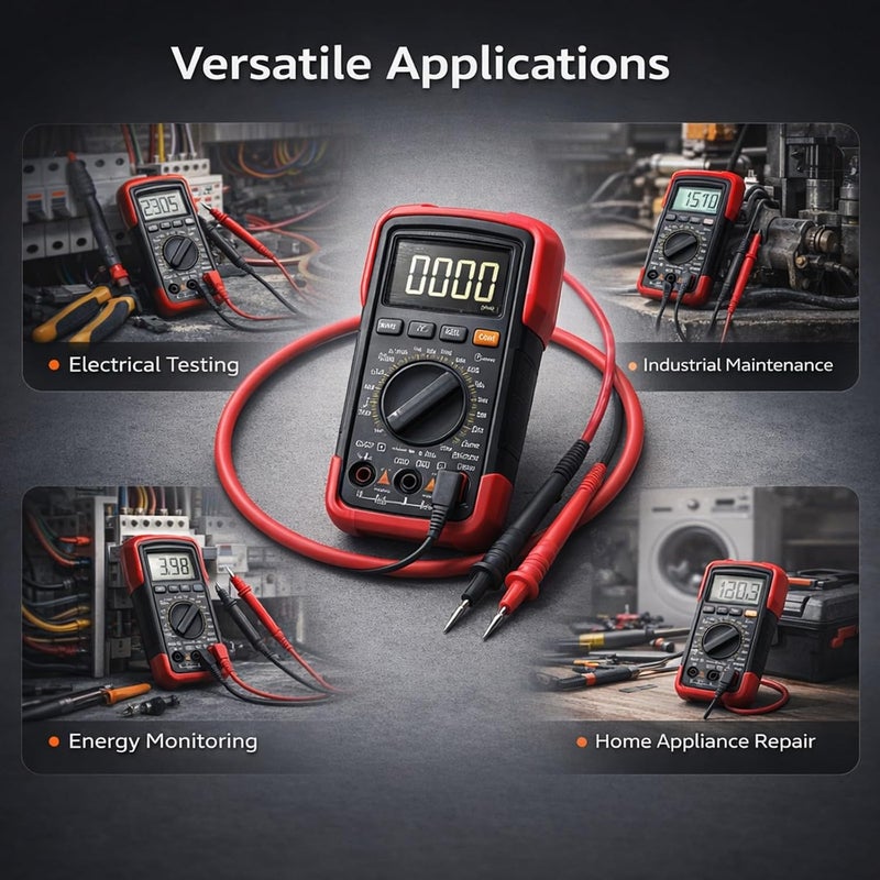 Multifunctional Flexible Coil Clamp Meter AC 0-9999A, High Resolution and Accuracy - Leakage Clamp Meter, Ground Telurometro Pinza Current Tester, Ideal for Electrical - Image 3