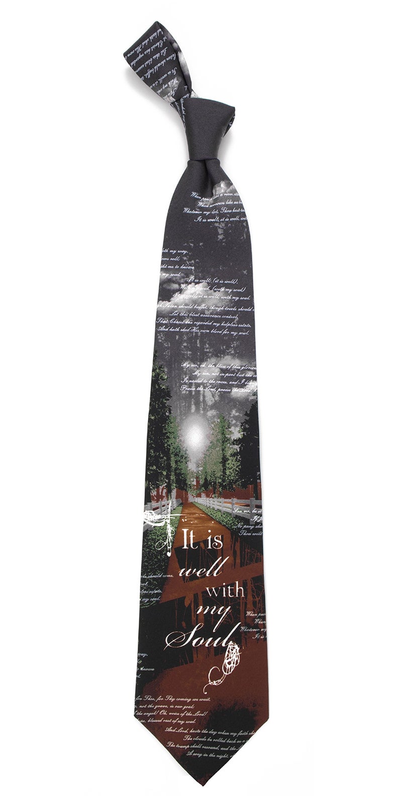 Eagles Wings Men's Finely Crafted Inspirational Necktie - It Is Well With My Soul