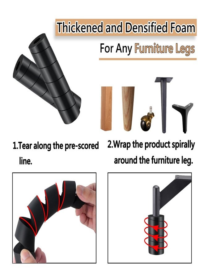 Jayen 4 Pcs Bed Frame Toe Protectors, Non-Adhesive Bed Frame Leg Covers for Toe Savers, Toe Cushion for Any Furniture Leg - Prevents Toe Injuries from Hitting Hard Furniture Legs - Image 2