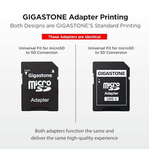 Gigastone [Gigastone] 16GB Micro SD Card 5 Pack, Full HD Video, Surveillance Security Cam Action Camera Drone, 85MB/s Micro SDHC Class 10, with Adapter - Image 2