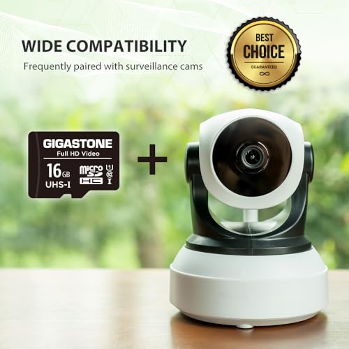 Gigastone [Gigastone] 16GB Micro SD Card 5 Pack, Full HD Video, Surveillance Security Cam Action Camera Drone, 85MB/s Micro SDHC Class 10, with Adapter - Image 4