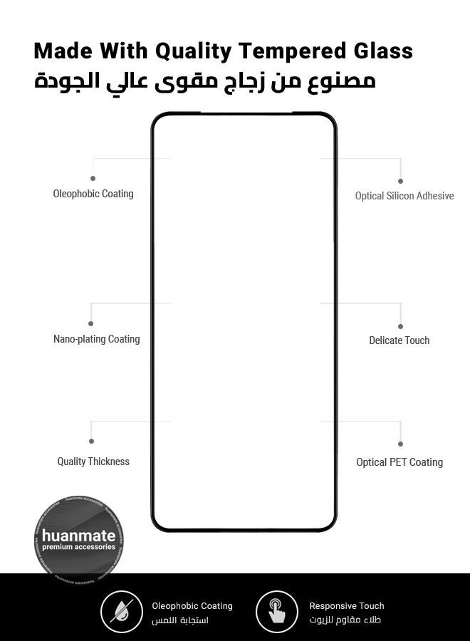 huanmate Motorola Moto G84 Screen Protector – Premium Edge to Edge Tempered Glass, High Transparency, Delicate Touch, Anti-Explosion, Smooth Arc Edges, Easy Installation - Image 5