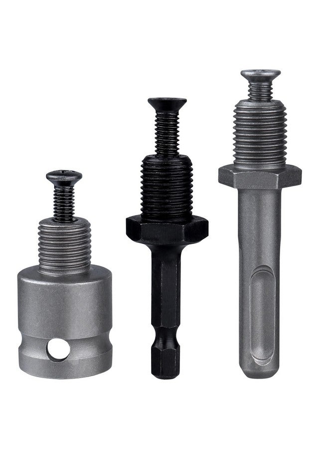 Yakamoz Yakamoz 3Pcs 1/2-20 UNF Mount Thread Drill Chuck Shank Adapter Set, SDS-Plus Shank for Rotary Hammer Drill | 1/4" Hex Shank for Impact Driver | 1/2" Drive Female Adapter for Air Impact Wrench  - Image 1