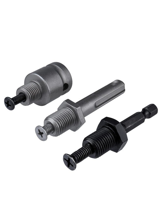 Yakamoz Yakamoz 3Pcs 1/2-20 UNF Mount Thread Drill Chuck Shank Adapter Set, SDS-Plus Shank for Rotary Hammer Drill | 1/4" Hex Shank for Impact Driver | 1/2" Drive Female Adapter for Air Impact Wrench  - Image 2