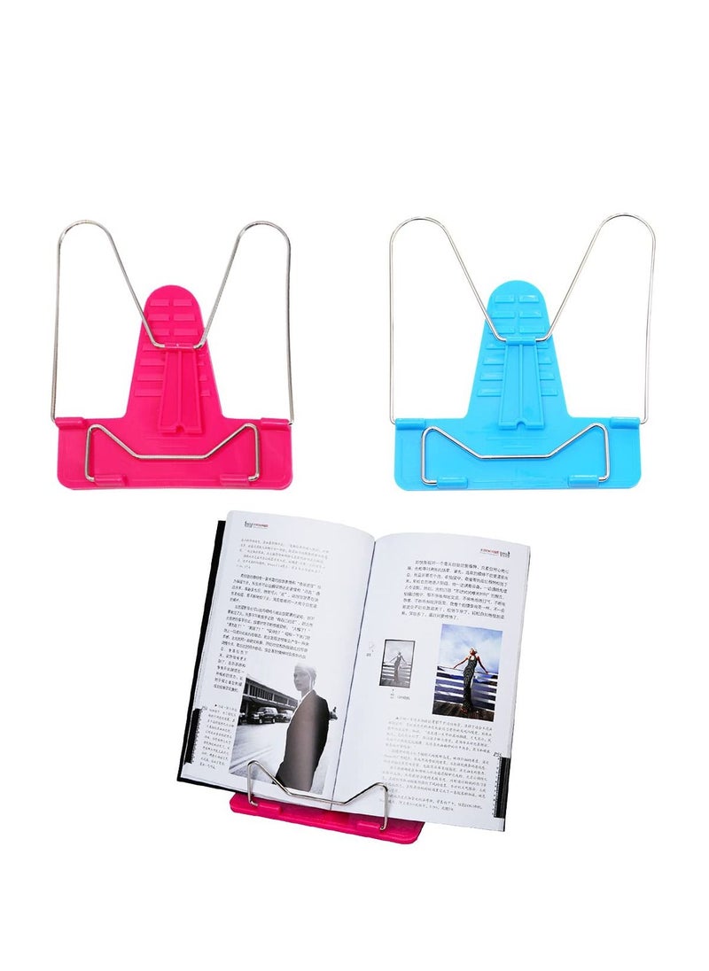 Excefore - Book Stand for Reading, Book Holder Adjustable Cookbook Documents Holder Portable Sturdy Bookstands, for Recipes, Textbooks, Phone, Tablet - Image 1