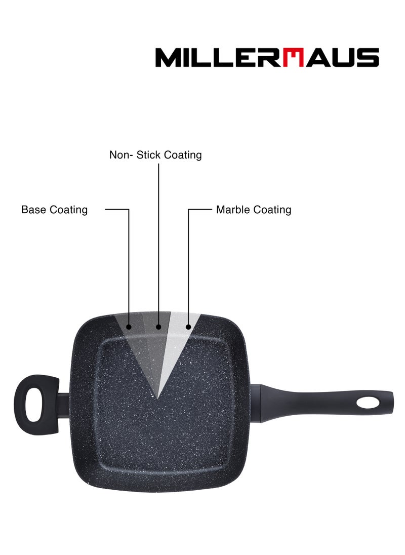 MILLERHAUS Millerhaus Blossom Sqaure Pan 25.8cm Press Aluminium  - Image 5