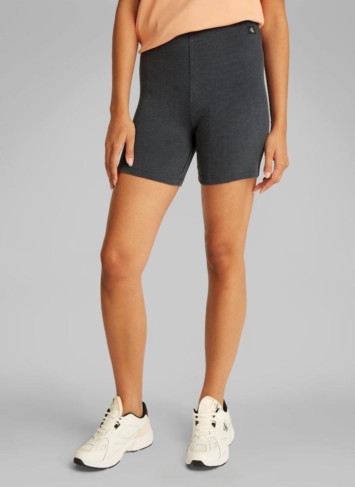 Calvin Klein Jeans High Waist Ribbed Shorts  - Image 1