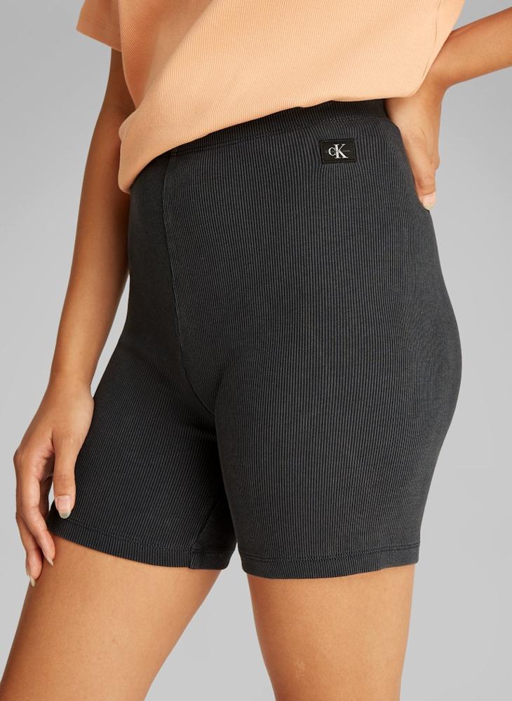 Calvin Klein Jeans High Waist Ribbed Shorts  - Image 3