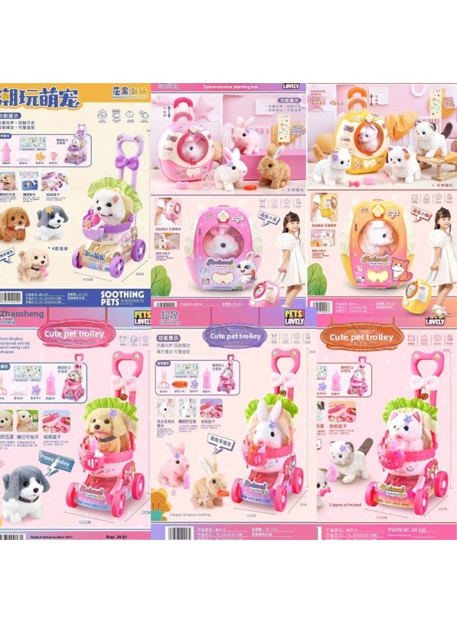 Chao Sheng Toy 966 Children's Play-house Toy Simulation Walking Will Call Rabbit Puppy Toy Gift Prize-Color:021 Puppy + Small House - Image 2