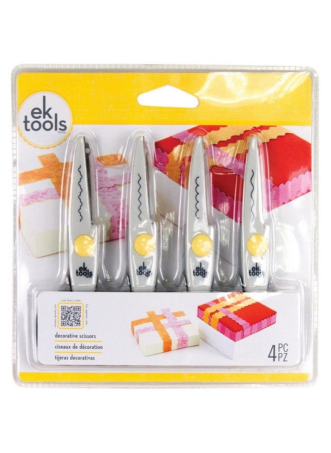 EK Tools 4 Pack Decorative Scissors  - Image 1