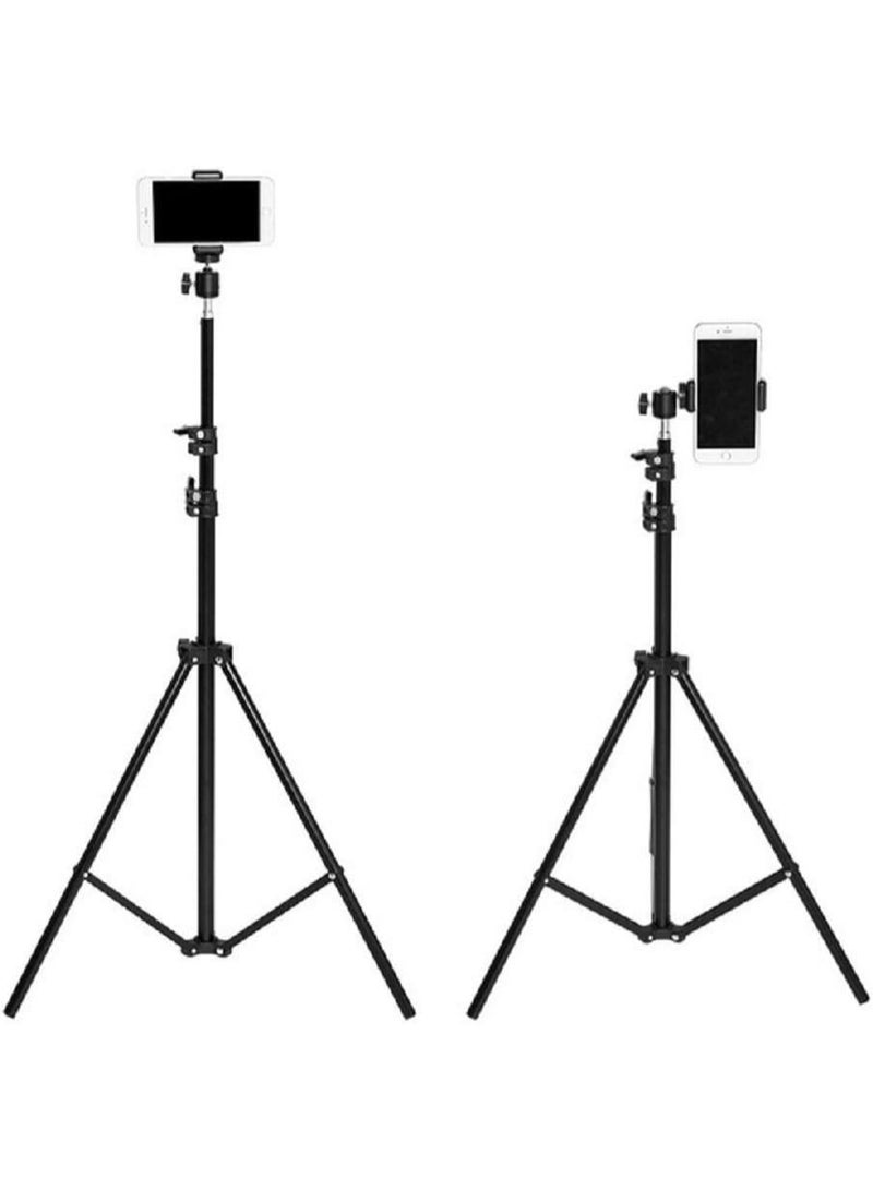 7ft Adjustable Phone Tripod with Rotating Ball Head and Mobile Phone Clip, Perfect for Photos, Vlogging, Online Shooting  - Image 2