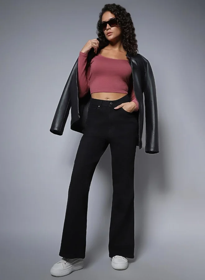 HIGH STAR Women Black Jeans