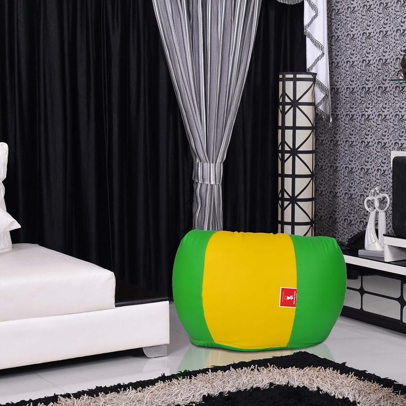 ComfyBean Bean Bag Cover Without Fillers Bean Bag Size XXXL Color Green Yellow - Image 1