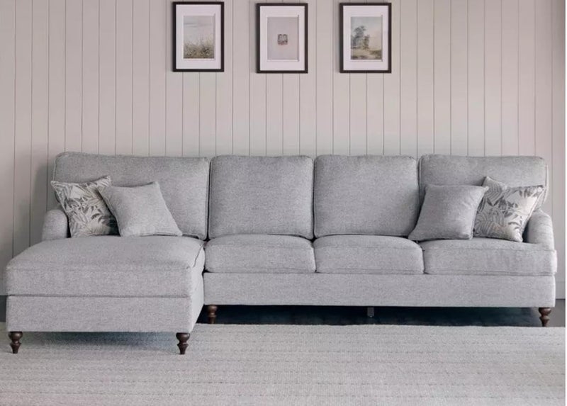 Cozy Homes Modern L-Shaped Sectional Sofa in Light Grey - Image 1
