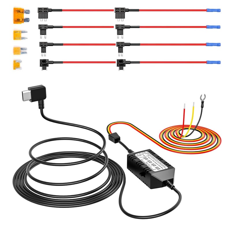 Viofo HK4 Hardwire Kit with 8pcs Full Set Circuit Fuse Tap, Type-C Port, for A119MINI /A119MINI 2 /A229 Duo&Plus&PRO /T130 /WM1 /A139 /A139Pro Dash Cam - Image 1