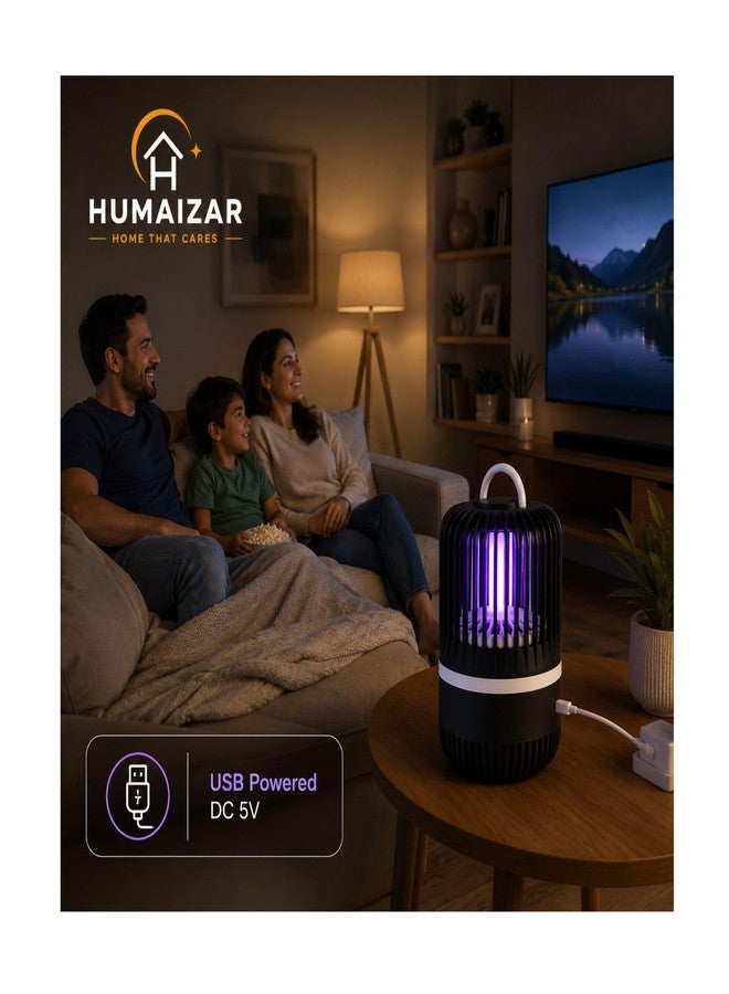 HUMAIZAR Mosquito Trap Lamp | Chemical Free USB Bug Zapper | Quiet UV Mosquito Killer for Bedroom, Nursery & Living Room - Image 5