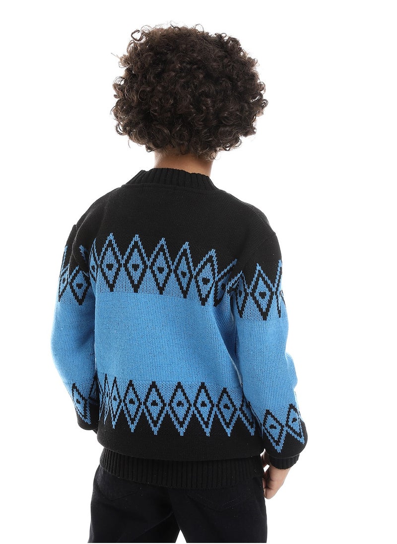 Caesar - Wool Boys Pullover With Multi Design - Image 1