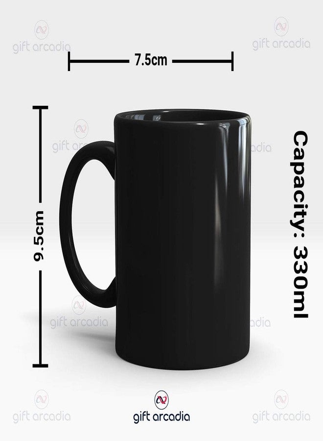 Gift Arcadia Ceramic Legends are Born Coffee Mug - 1 Piece, Black, 330ml (June) - Image 4