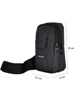 Eym Single Shoulder Strap Cross Chest and Backpack Black Small Size  - Image 2