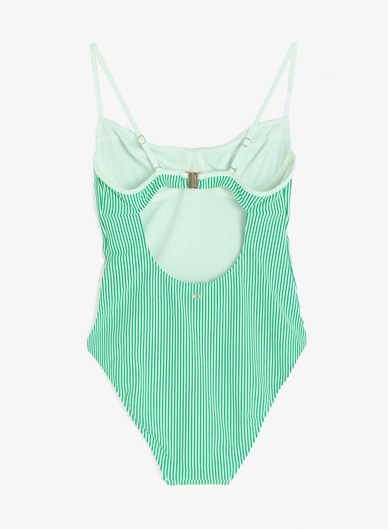 TOMMY HILFIGER Essential Seersucker Demi Cup Swimsuit - Image 2