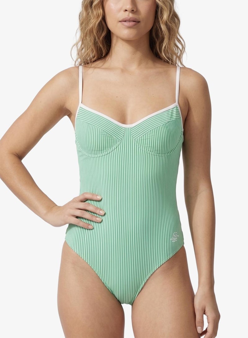 TOMMY HILFIGER Essential Seersucker Demi Cup Swimsuit - Image 5