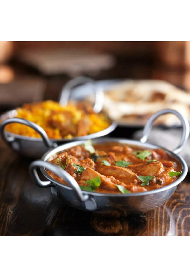 555 2Pc Stainless Steel Kadai Serving Bowl  - Image 2