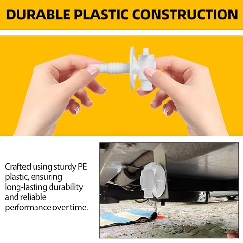 Aussio (2 Pack) 22223 RV Water Tank Drain Valve, Compatible with 3/4" & 1/2" Vinyl Tubing, Durable Plastic Drain Valve for Camper, Travel Trailer, and RV Fresh Water Tank System - Image 4