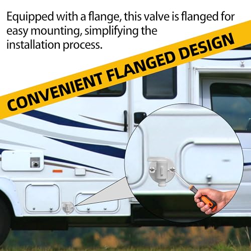Aussio (2 Pack) 22223 RV Water Tank Drain Valve, Compatible with 3/4" & 1/2" Vinyl Tubing, Durable Plastic Drain Valve for Camper, Travel Trailer, and RV Fresh Water Tank System - Image 5