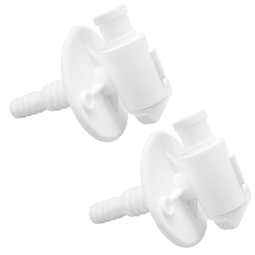 Aussio (2 Pack) 22223 RV Water Tank Drain Valve, Compatible with 3/4" & 1/2" Vinyl Tubing, Durable Plastic Drain Valve for Camper, Travel Trailer, and RV Fresh Water Tank System - Image 1