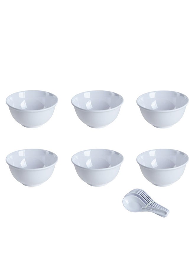 Trust 12-Piece Melamine Soup Set; 5 Inch White; Serves 6 People 