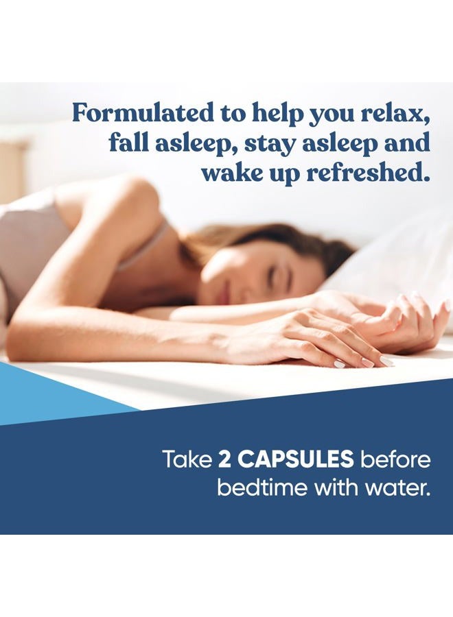 Eu Natural Serenity Sleep Natural Sleep Aid – Potent Blend of Magnesium, Valerian Root and Melatonin – Natural Sleep Aid – Non-Habit-Forming Way to Relax and Get a Good Night's Sleep – 60 Vegan Soft Caps - Image 4