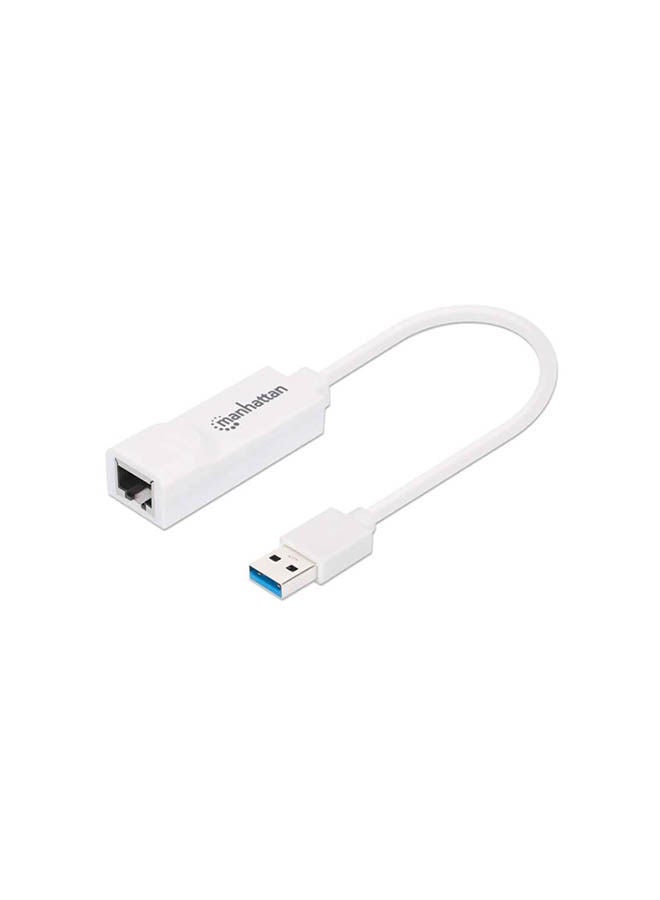 Manhattan USB 3.0 to Gigabit Network Adapter 10/100/1000 Mbps Gigabit Ethernet SuperSpeed USB - Image 1