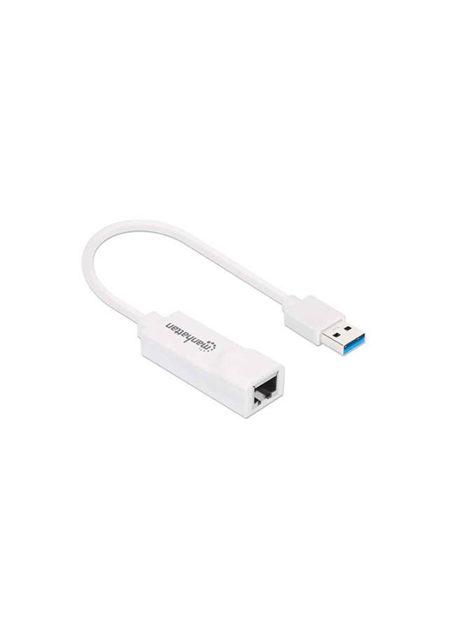 Manhattan USB 3.0 to Gigabit Network Adapter 10/100/1000 Mbps Gigabit Ethernet SuperSpeed USB - Image 2
