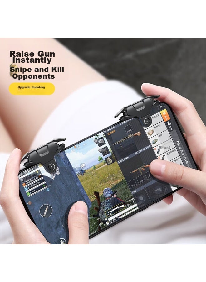 ISKA Yisika, Pubg Gadget, Four And Six-finger Mobile Game Peace Elite Mechanical Button Physical Auxiliary Pressing Gun Mobile Game Peripheral Clicker Shoulder Key For Apple And Android, Yx59 Transparent - Image 4