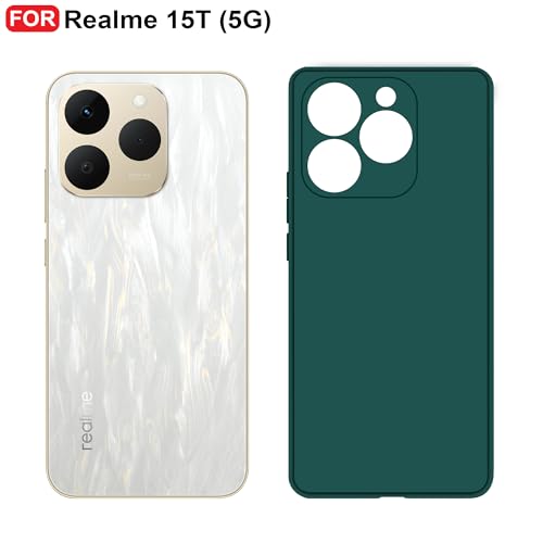 CEDO Back Cover for Realme 15T / Realme Narzo 90 (5G) | Camera Bump Protection & Inner Velvet Fabric Lining | Ultra Slim Matte Soft Rubberised Case Cover (Green) - Image 2