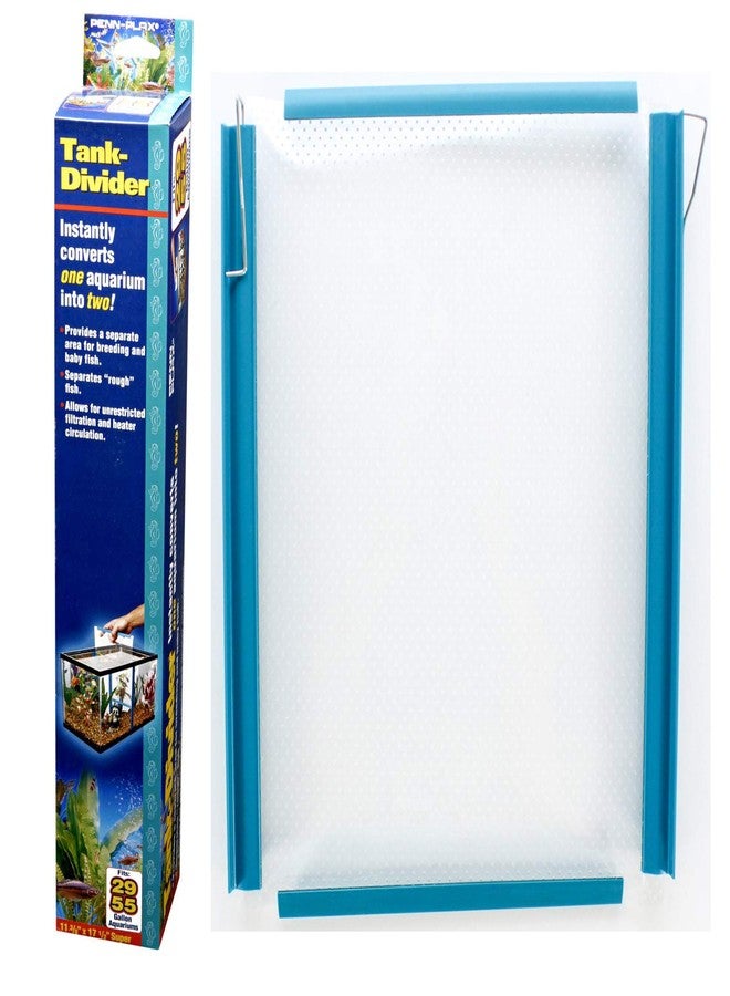Penn Plax Penn-Plax Aqua Life Tank Divider - Super Size Aquarium Separator - Instantly Converts One Tank into Two, Easy Setup for Fish Breeding, Isolation, Aggression Control & Water Flow 11 3/8 x 17 1/2 Inches - Image 1