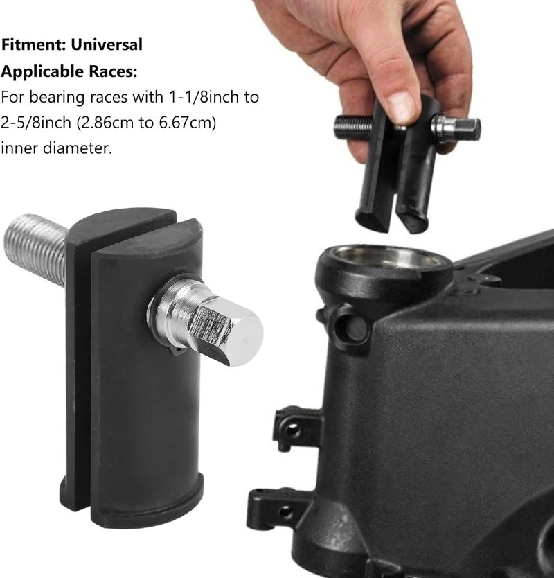 woobles Steering Neck Bearing Race Remover, Motorcycle Steering Neck Bearing Race Removing Tool Universal for 1‑1/8in to 2‑5/8in ID Races - Image 3