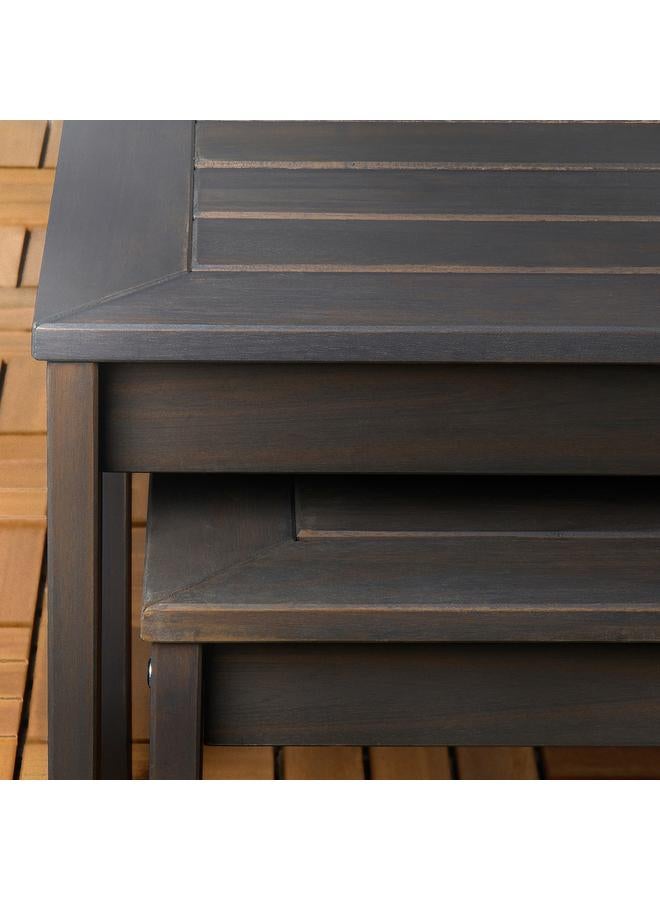 Zaboon Nest of tables, set of 2, in/outdoor dark grey - Image 2