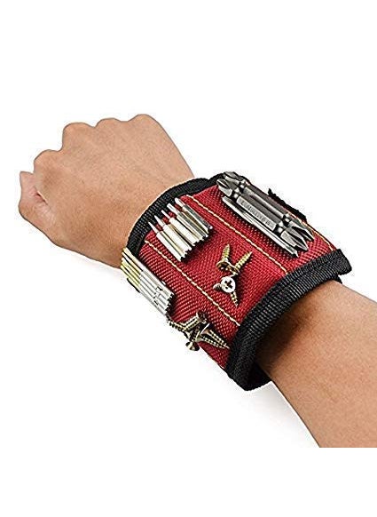 POXEFLIP POXEFLIP Super Strong Adjustable Breathable Magnetic Wristband Magnetic Wrist Band Wrist Strap for Holding Screws Nails Bolts  - Image 4