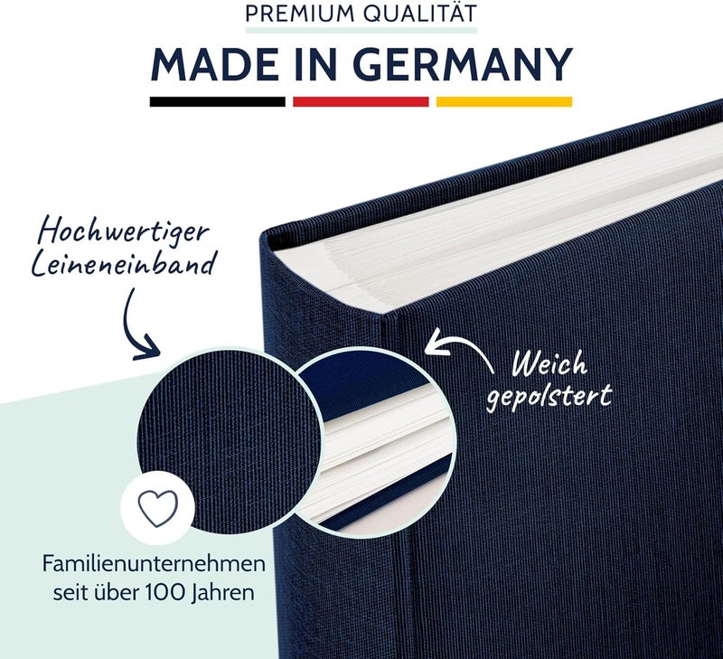 Goldbuch Summertime 24708 Photo Album, 25 x 25 cm, Photo Book with 60 White Pages & Glassine Dividers, Linen Photo Album, Memory Album, Blue - Image 3