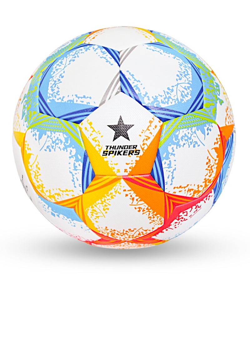Thunder Spikers Football Size 5 - High-Performance Soccer Ball for Indoor and Outdoor Use - Professional Grade, Officially Sized and Weighted Match Ball for Competitive Play, Training, Recreational Games, All Levels - Image 1