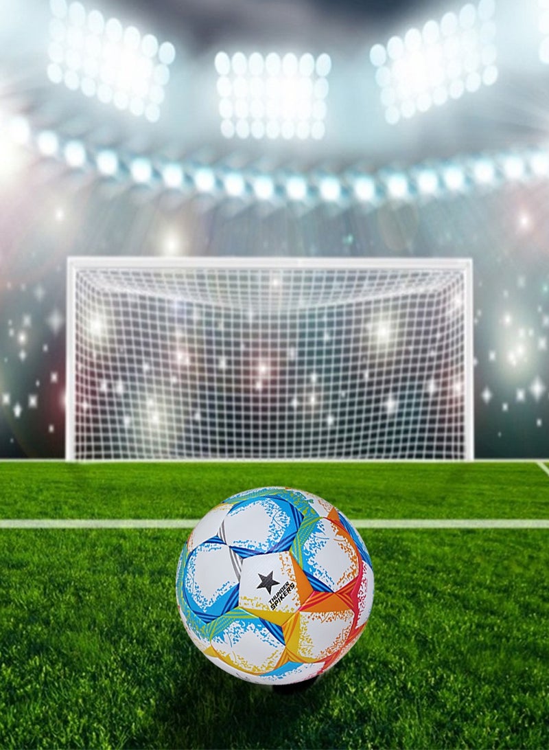 Thunder Spikers Football Size 5 - High-Performance Soccer Ball for Indoor and Outdoor Use - Professional Grade, Officially Sized and Weighted Match Ball for Competitive Play, Training, Recreational Games, All Levels - Image 5