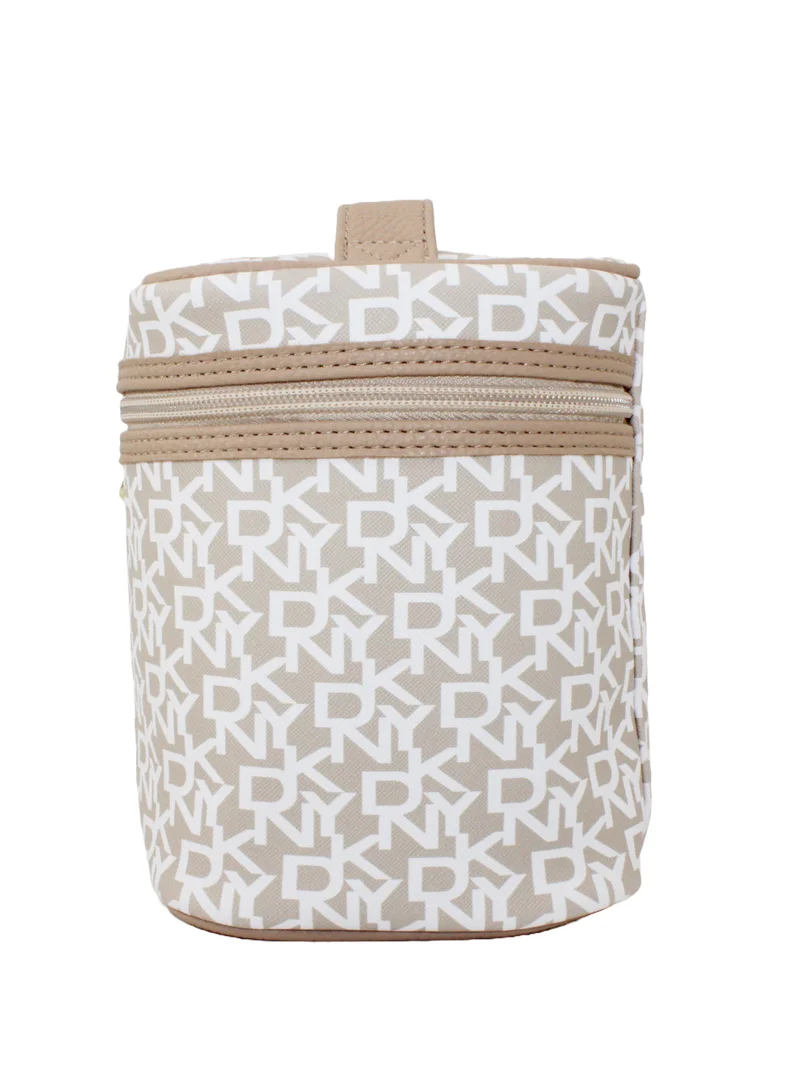 DKNY DKNY Signature Stripe Original Train Cosmetic Bag, Travel Make up Bag Small, Small Lightweight Cosmetic Bag Storage Bag, Small Makeup Bag, Travel Toiletry Bag