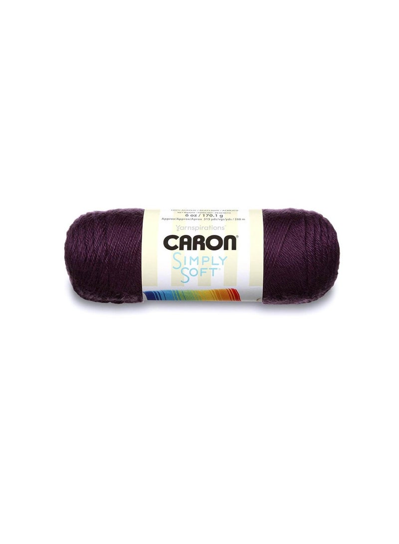 CARON Simply Soft Solids Yarn Plum Perfect - Image 2