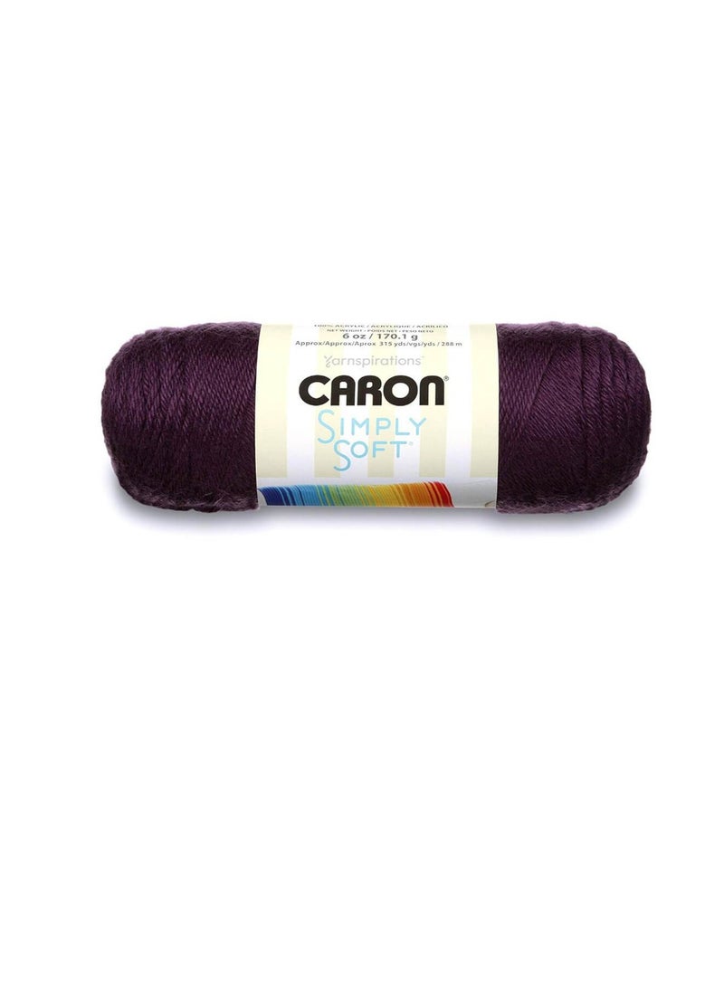 CARON Simply Soft Solids Yarn Plum Perfect - Image 3