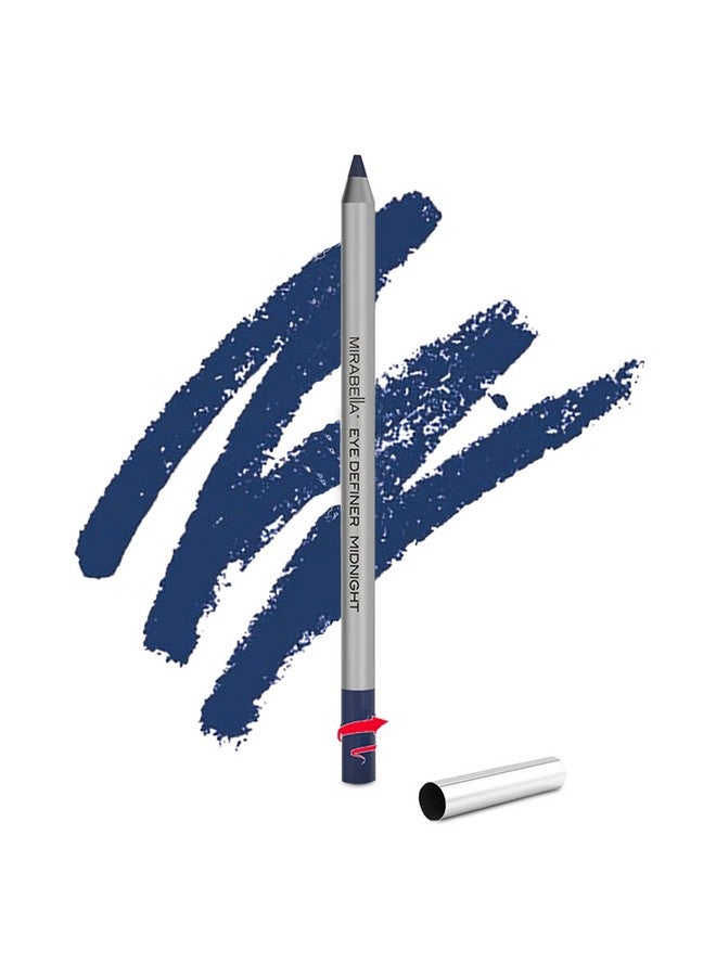Mirabella Retractable Eye Definer Gel Eyeliner Pencil, Richly Pigmented Color Eyeliner Offers All-Day Wear For Precise And Sultry Looks With Hydrating Antioxidants Vitamin E And C, Midnight - Image 1