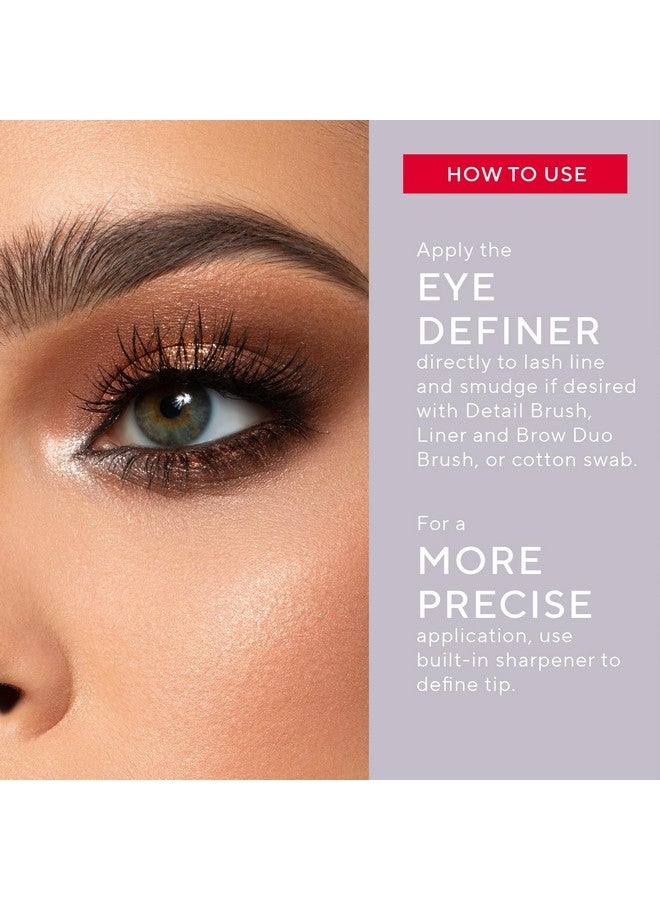 Mirabella Retractable Eye Definer Gel Eyeliner Pencil, Richly Pigmented Color Eyeliner Offers All-Day Wear For Precise And Sultry Looks With Hydrating Antioxidants Vitamin E And C, Midnight - Image 2